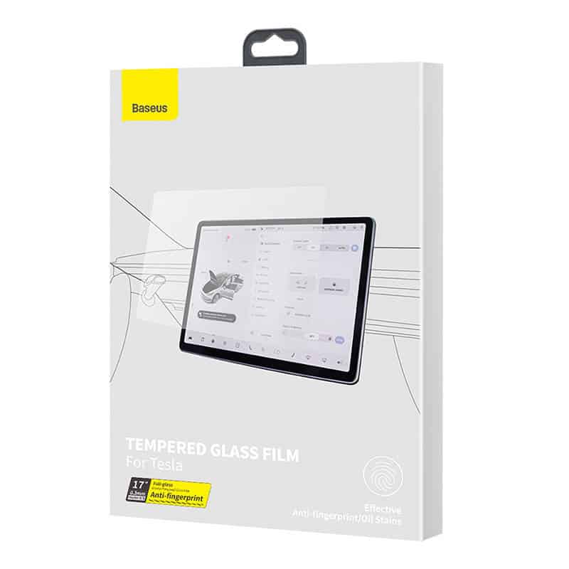 Baseus Προστατευτικό Tempered Glass Crystal 0.3mm για Tesla X/S 17'' (Διαφανές) - Image 6