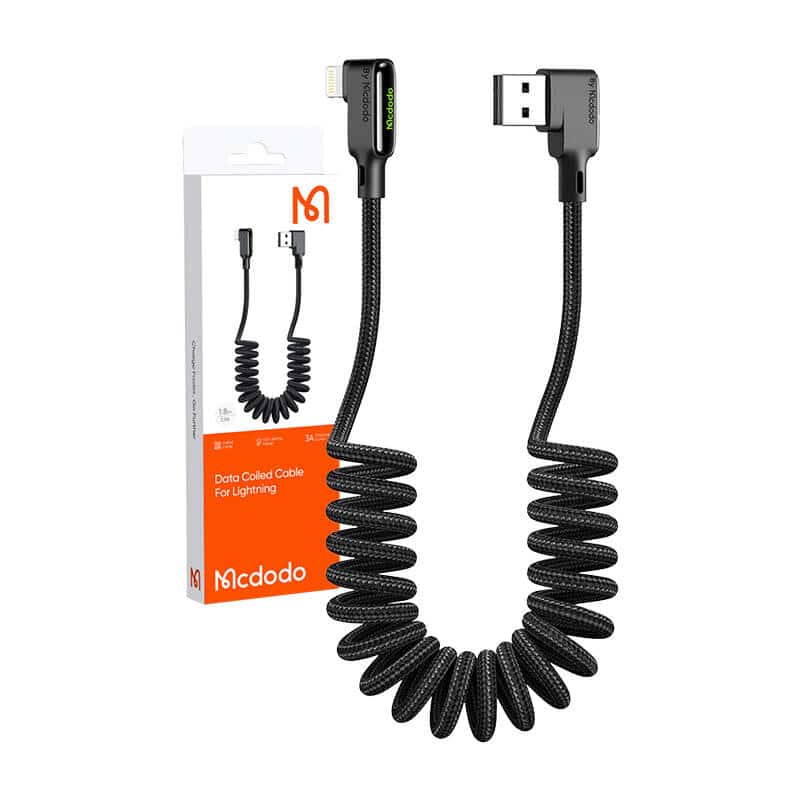 Καλώδιο USB σε Lightning, Mcdodo CA-7300, γωνιακό, 1.8m (μαύρο) - Image 5