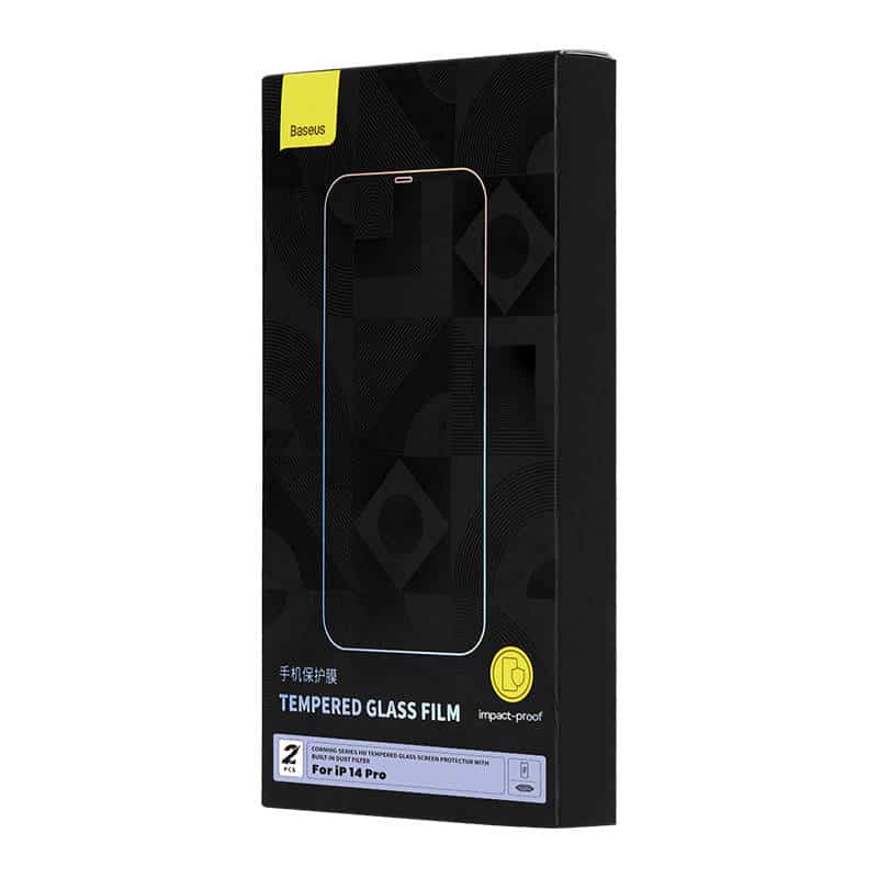 Baseus Προστατευτικό Οθόνης Tempered Glass Corning με Φίλτρο Σκόνης για iPhone 14 Pro (Διαφανές) - Image 8