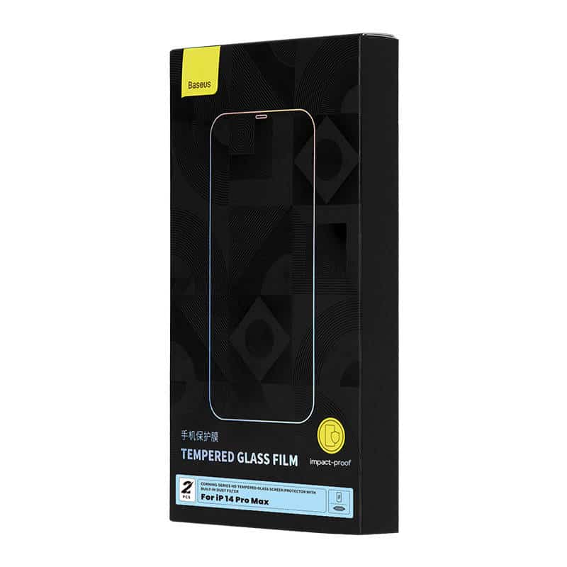 Baseus Προστατευτικό Οθόνης Tempered Glass Corning με Φίλτρο Σκόνης για iPhone 14 Pro Max (Διαφανές) - Image 8