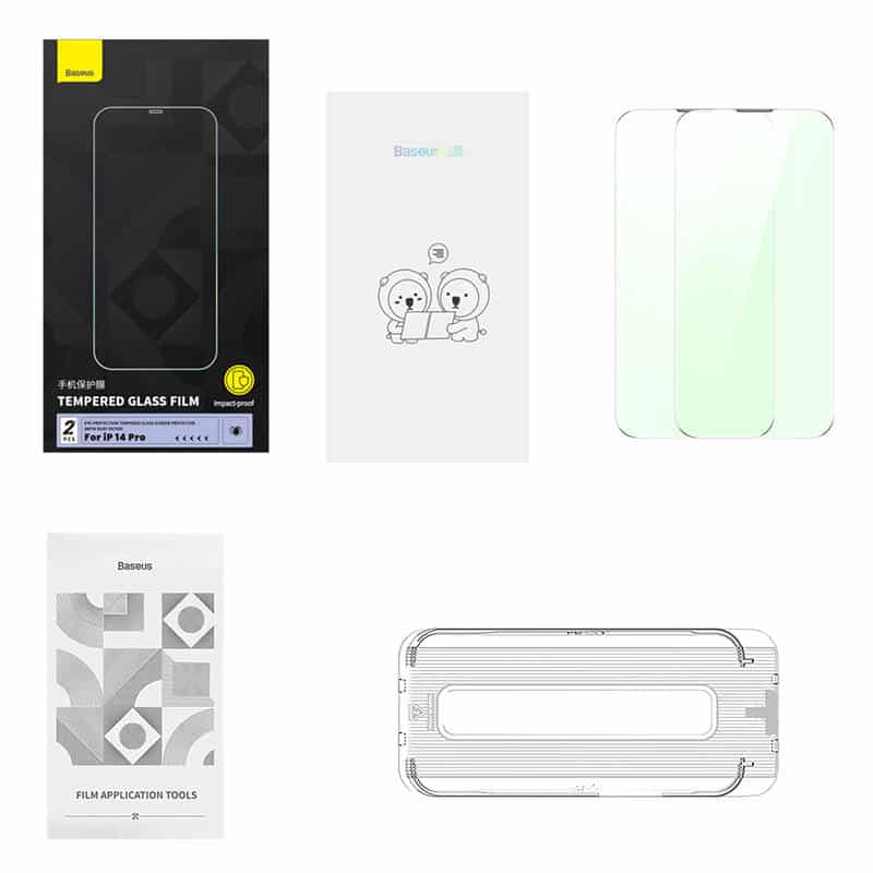 Baseus Προστατευτικό Οθόνης Tempered Glass με Φίλτρο Ιδιωτικότητας Crystal Series για iPhone 14 Pro - Image 2
