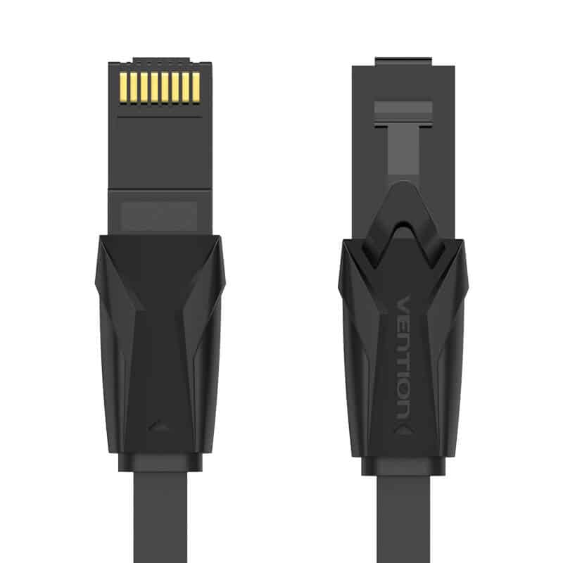 Vention IBABE Επίπεδο δίκτυο καλώδιο UTP Cat. 6 RJ45 Ethernet 1000Mbps 0,75m, μαύρο - Image 2