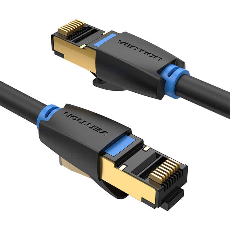 Καλώδιο Δικτύου CAT8 SFTP Vention IKABF RJ45 Ethernet 40Gbps 1m Μαύρο - Image 2