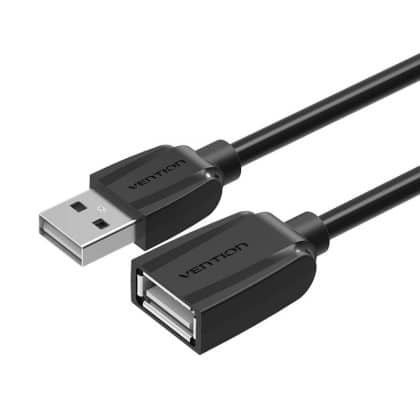 Vention Καλώδιο Επέκτασης USB 2.0 VAS-A44-B050 0.5m Μαύρο