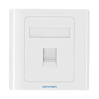 Vention 1-Port Keystone Wall Plate 86 Type IFAW0 Λευκό