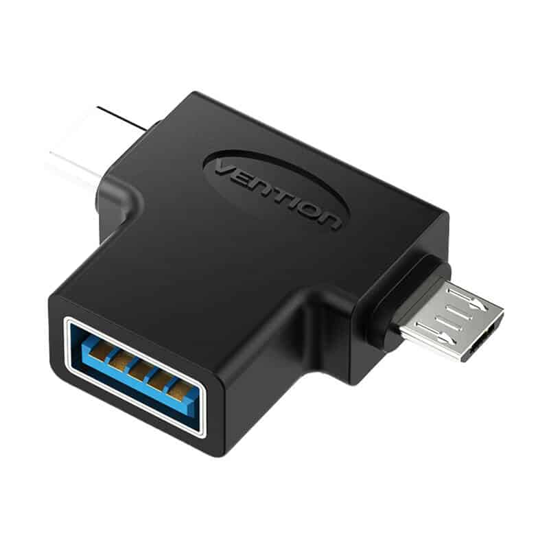 Vention CDIB0 Προσαρμογέας OTG USB 3.0 σε USB-C και Micro USB - Image 2