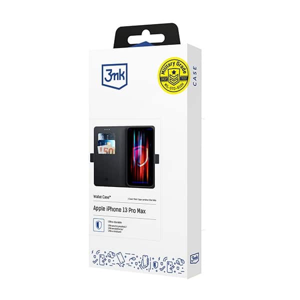 3MK Wallet Case - θήκη για Apple iPhone 13 Pro Max - Μαύρο - Image 3