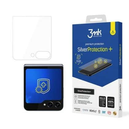 3MK SilverProtection+ Sam Z Flip 6 Αντιμικροβιακή Μεμβράνη Εγκατάστασης με Υγρό