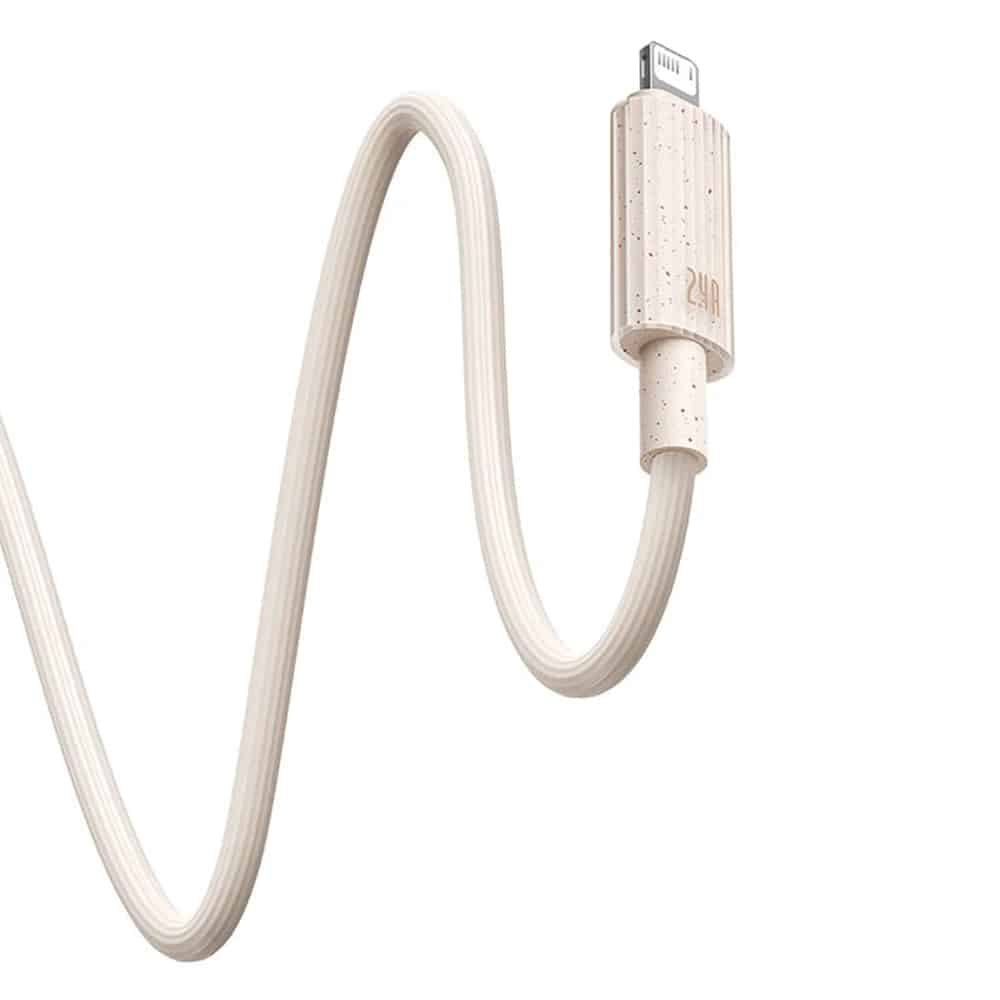 Baseus - Καλώδιο Δεδομένων Σειράς Habitat (P10360200631-01) - USB σε Lightning, 480Mbps, 2.4A, 2m - Φυσικό Πράσινο - Image 3