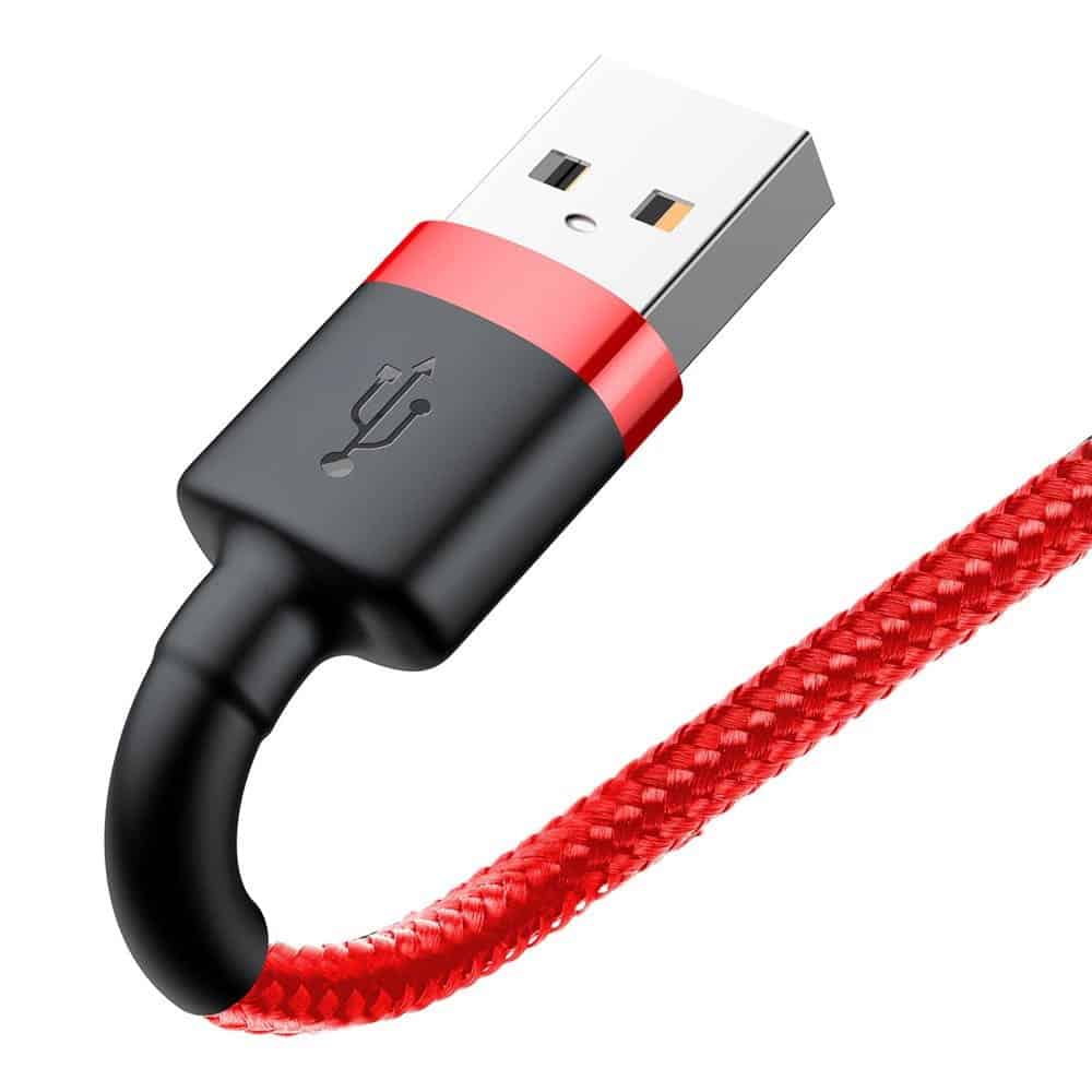 Baseus - Δεδομένα Καλώδιο Cafule (CALKLF-A09) - USB σε Lightning, Γρήγορη Φόρτιση, Q.C.3.0, 2.4A, 0.5m - Κόκκινο - Image 6