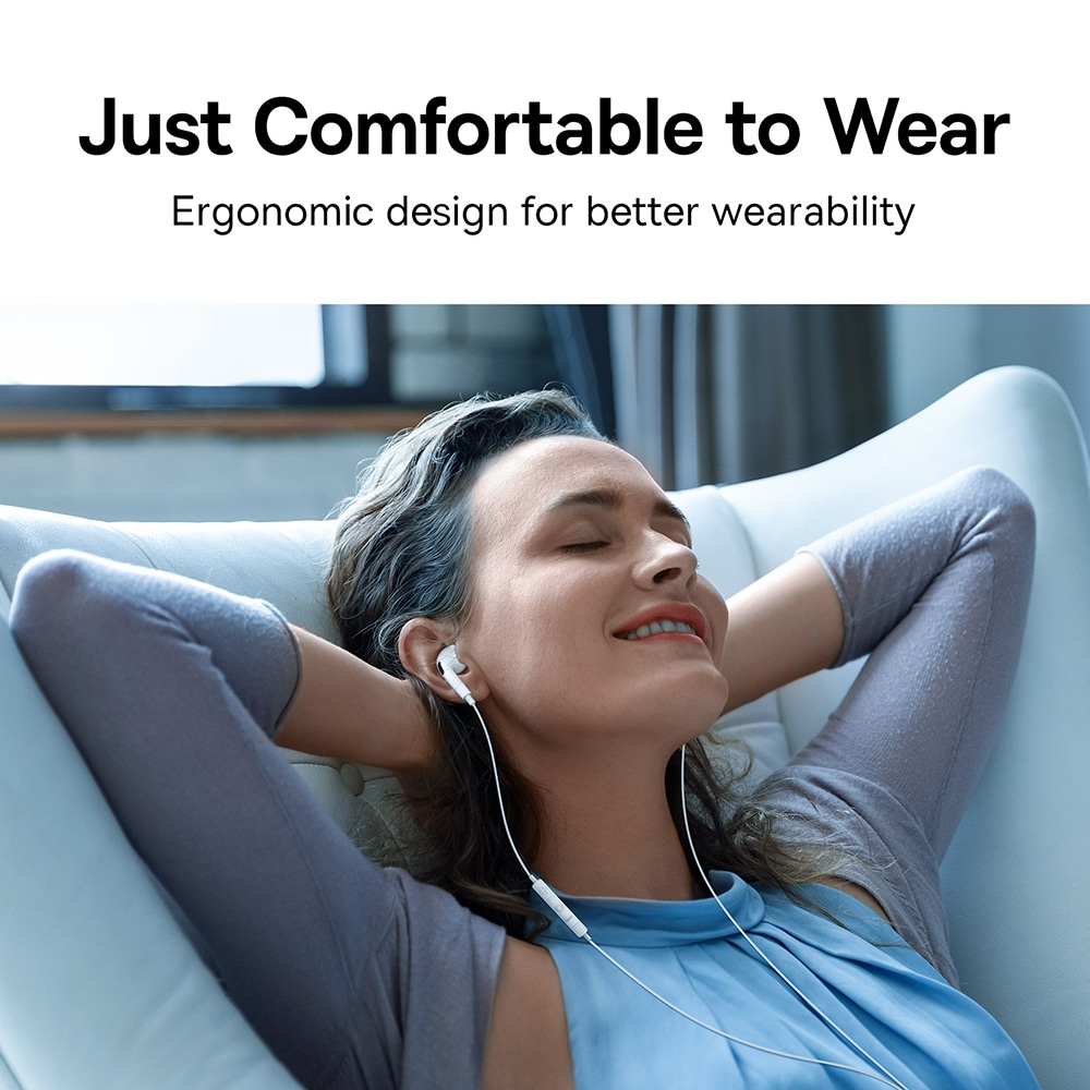 Baseus - Ενσύρματα Ακουστικά Encok C18 (NGCR030102) - Type-C, In-Ear - Λευκό - Image 5