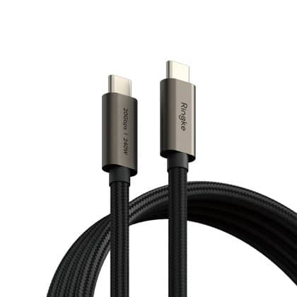 Ringke - Καλώδιο Δεδομένων - USB-C σε USB-C, 240W, 1m - Μαύρο