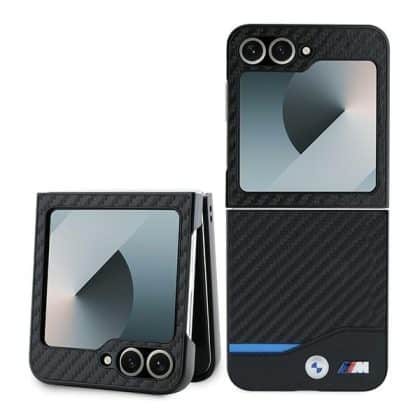BMW Carbon Blue Line - θήκη για Samsung Galaxy Z Flip6 - Μαύρο