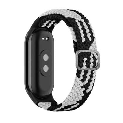 Beline pasek Mi Band 9/8 Textile czarno/biały black/white