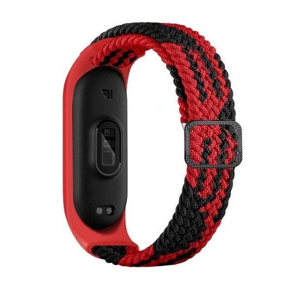 Beline ιμάντας Mi Band 9/8 Nylon μαύρο-κόκκινο - Image 2