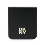 DKNY Leather Metal Stack Logo - θήκη για Samsung Galaxy Z Flip6 - Μαύρο - Image 5