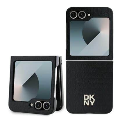 DKNY Repeat Pattern Stack Logo - θήκη για Samsung Galaxy Z Flip6 - Μαύρο