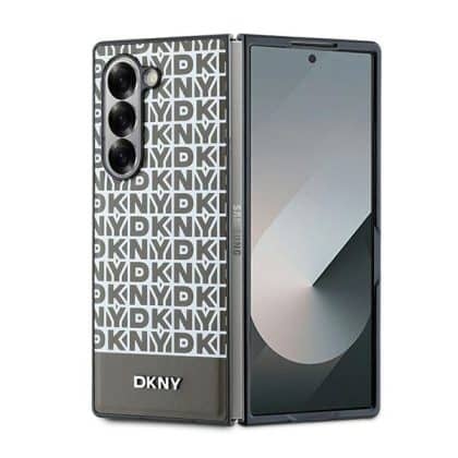 DKNY Repeat Pattern Bottom Stripe - θήκη για Samsung Galaxy Z Fold6 - Καφέ
