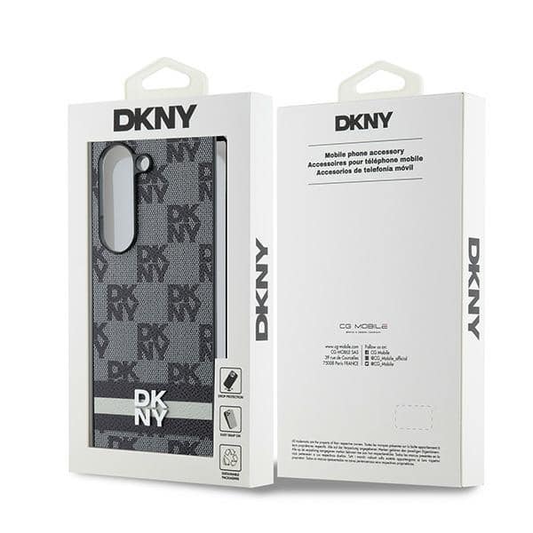 DKNY Checkered Pattern & Printed Stripes - θήκη για Samsung Galaxy Z Fold6 F956 - Μαύρο - Image 7