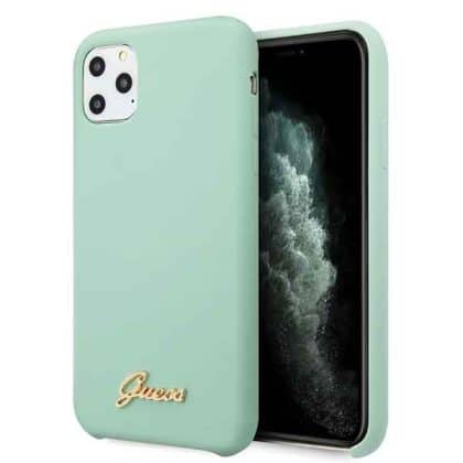 Guess Silicone Vintage Gold Logo - θήκη για Apple iPhone 11 Pro - Πράσινο