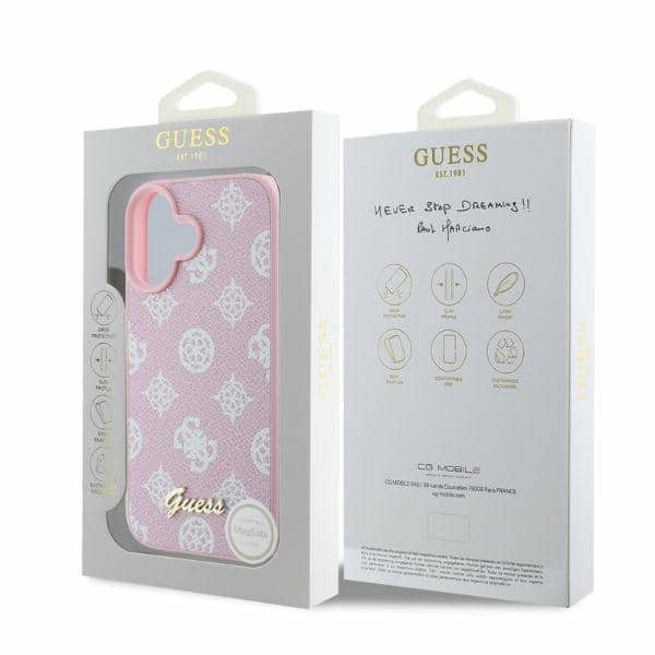 Guess Peony Script MagSafe - θήκη για Apple iPhone 16 - Ροζ - Image 5