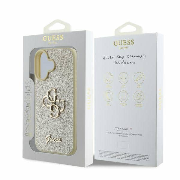 Guess Glitter Fixed Big - θήκη για Apple iPhone 16 6,1" - Χρυσό - Image 4