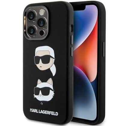 Karl Lagerfeld Karl&Choupette Head - θήκη για Apple iPhone 15 Pro Max - Μαύρο