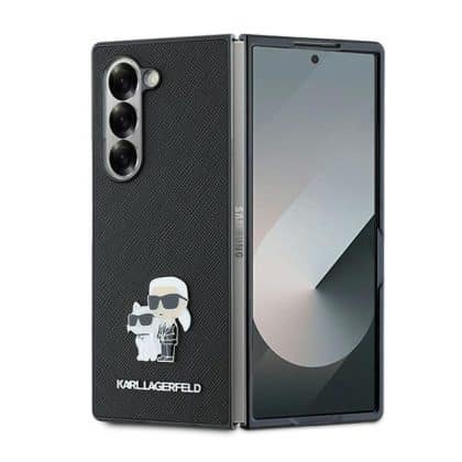Karl Lagerfeld Saffiano Karl&Choupette - θήκη για Samsung Galaxy Z Fold6 - Μαύρο
