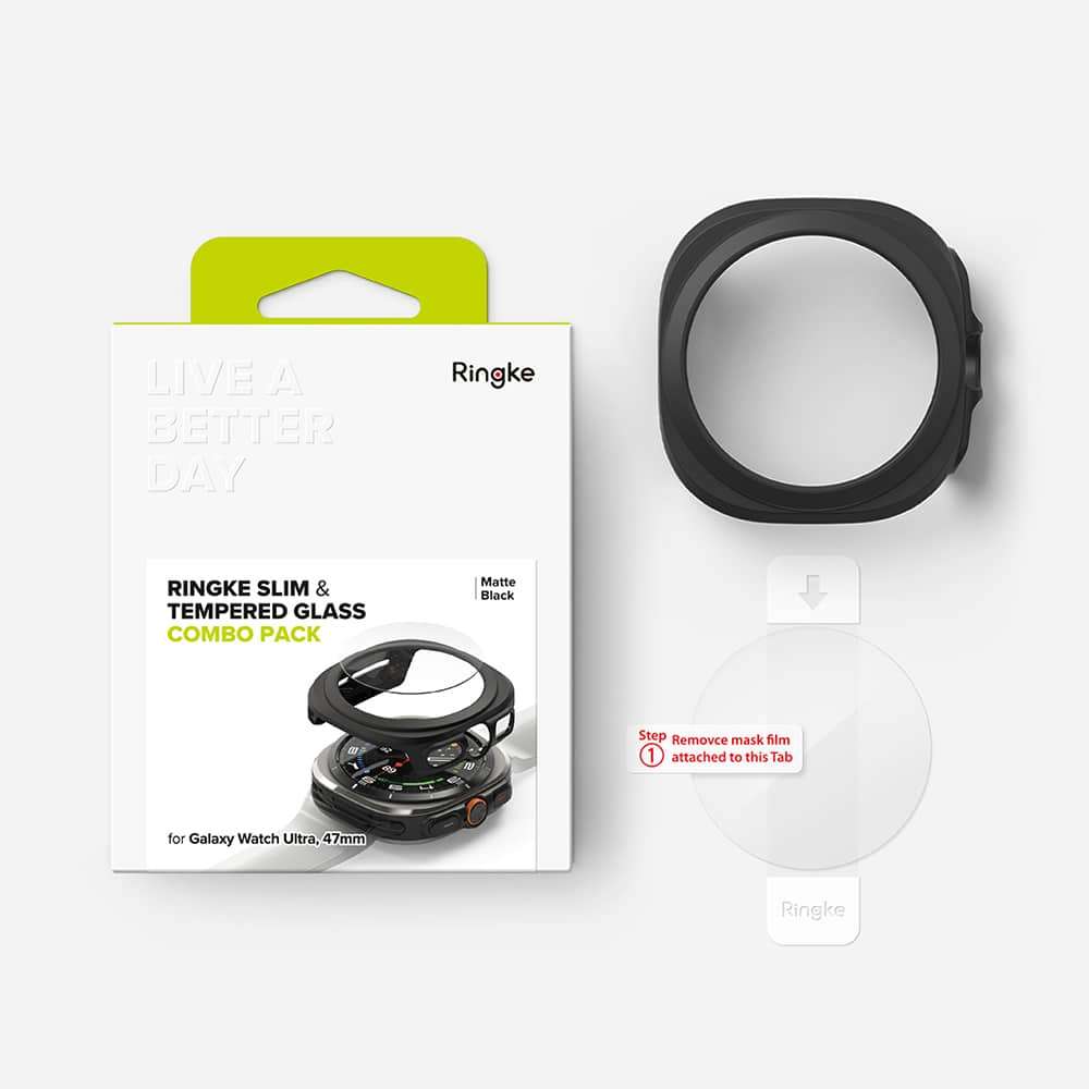 Ringke - Slim + Προστατευτικό Οθόνης - Samsung Galaxy Watch Ultra 47mm - Ματ Μαύρο - Image 8