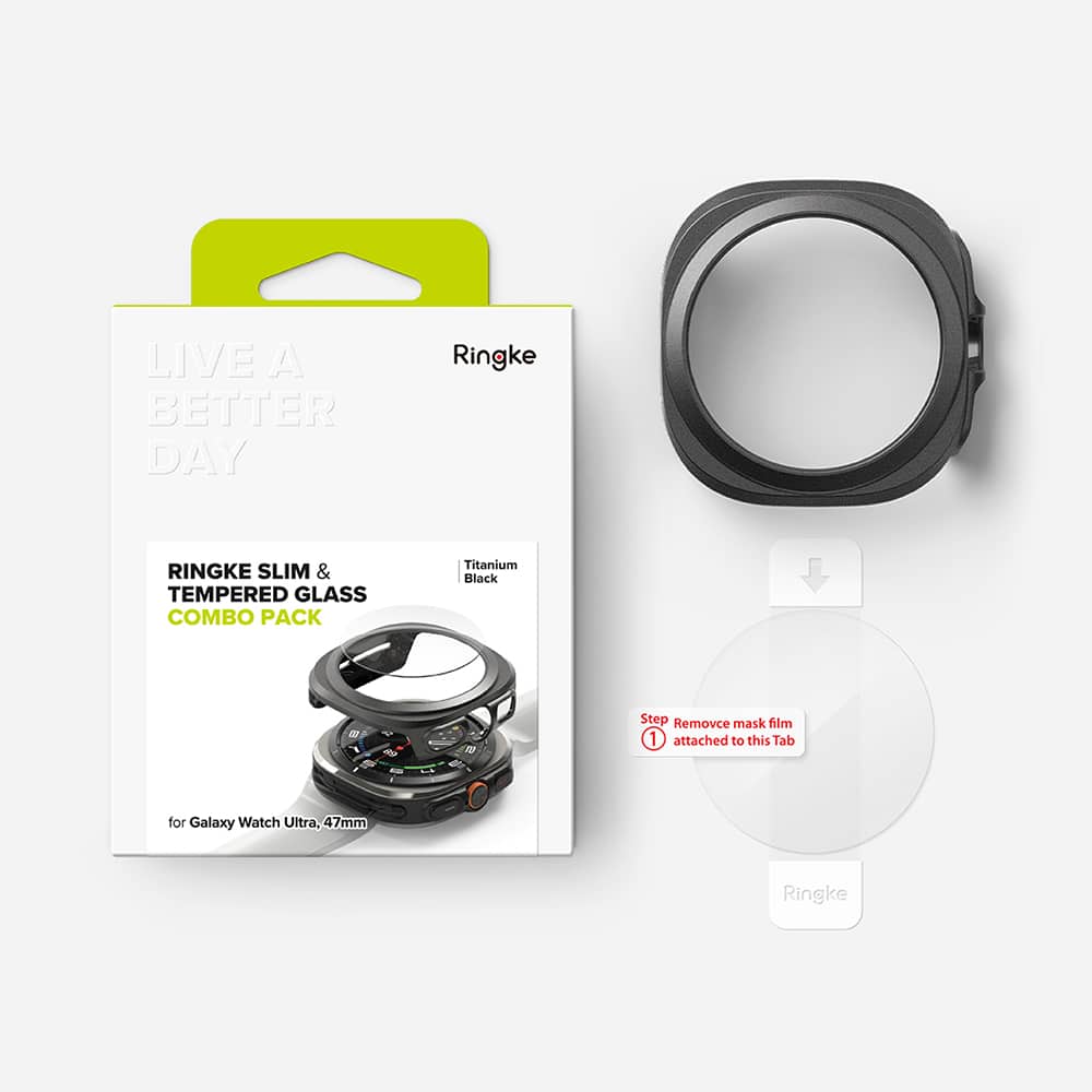 Ringke - Slim + Προστατευτικό Οθόνης - Samsung Galaxy Watch Ultra 47mm - Τιτάνιο Μαύρο - Image 8