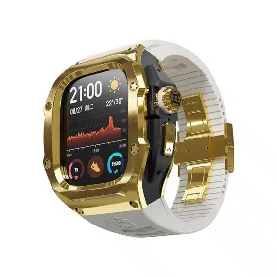 ShellBox - Αδιάβροχο IP68 + Λουράκι - Apple Watch 7 / 8 / 9 (45mm) - Χρυσό