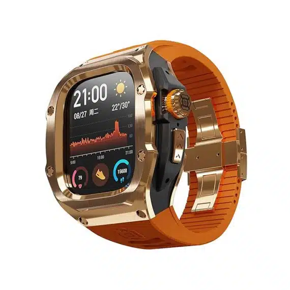 ShellBox - Αδιάβροχο IP68 + Λουράκι - Apple Watch 4 / 5 / 6 / SE (44mm) - Ροζ Χρυσό