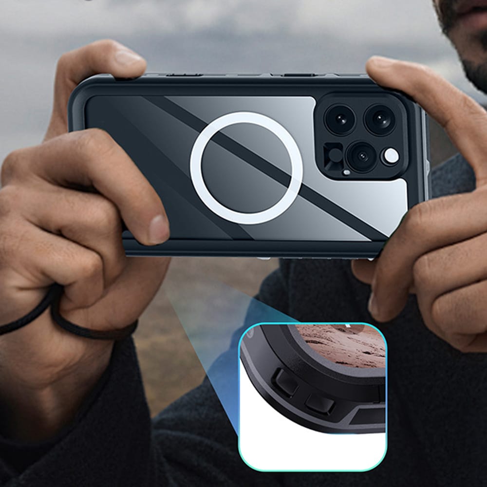 ShellBox - Αδιάβροχη Θήκη IP68 - iPhone 16 Pro Max - Μαύρο - Image 5