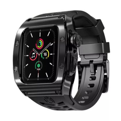ShellBox Waterproof IP68 - θήκη για Apple Watch 7 / 8 / 9 - Μαύρο