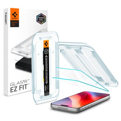 Spigen Glas.TR iPhone 16 Pro 6.3" "EZ FIT" 2 τεμ. διαφανές γυαλί προστασίας AGL07928