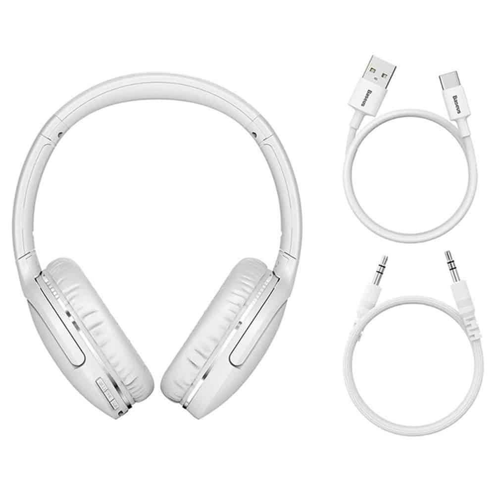 Baseus - Ασύρματα Ακουστικά Encok D02 Pro (NGTD010302) - Σχεδίαση Over Ear, Μείωση Θορύβου, Bluetooth V5.3 - Λευκό - Image 5