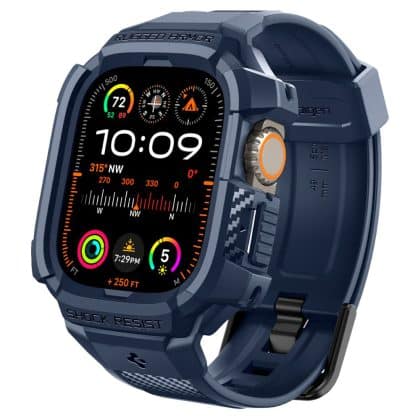 Spigen - Rugged Armor Pro - Apple Watch Ultra / Ultra 2 - Ναυτικό Μπλε