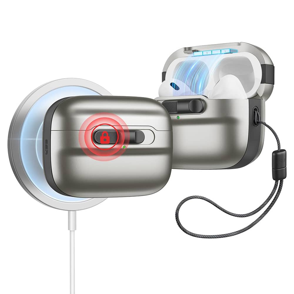 ESR - Pulse Magnetic HaloLock - Apple AirPods Pro 1 / 2 - Τιτάνιο - Image 2