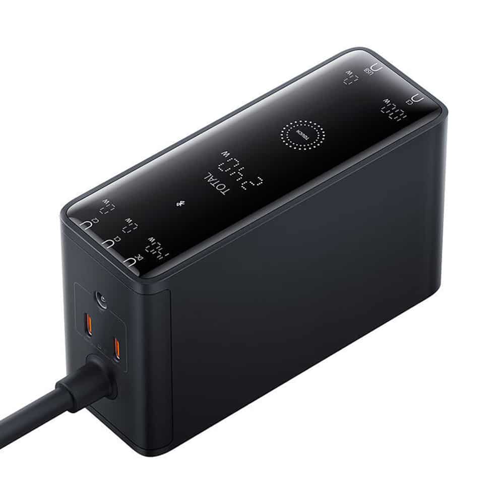 Baseus - Σταθμός Φόρτισης (P10163901113-00) - GaN, 3x USB-C, USB, DC, 240W, 1m - Μαύρο - Image 5