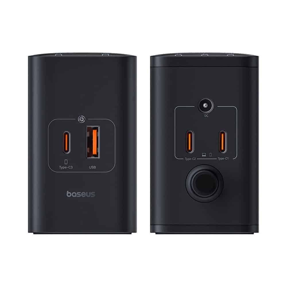 Baseus - Σταθμός Φόρτισης (P10163901113-00) - GaN, 3x USB-C, USB, DC, 240W, 1m - Μαύρο - Image 3