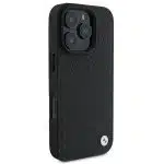 BMW Sign Leather Diamond Metal Logo MagSafe - θήκη για Apple iPhone 16 Pro Max - Μαύρο - Image 4
