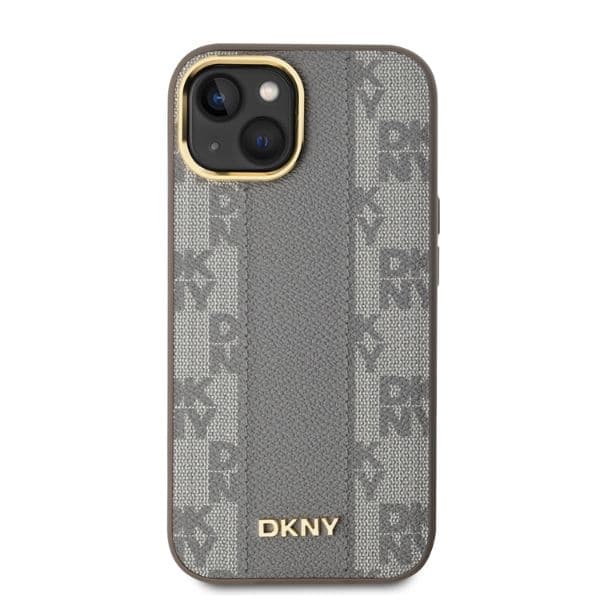 DKNY Leather Checkered Mono Pattern MagSafe - θήκη για Apple iPhone 14 - Διάφανο - Image 2