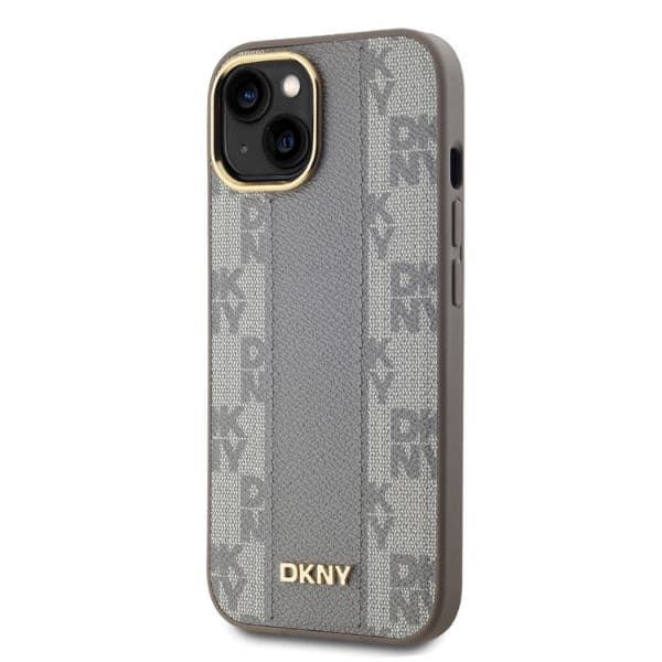 DKNY Leather Checkered Mono Pattern MagSafe - θήκη για Apple iPhone 14 - Διάφανο - Image 3