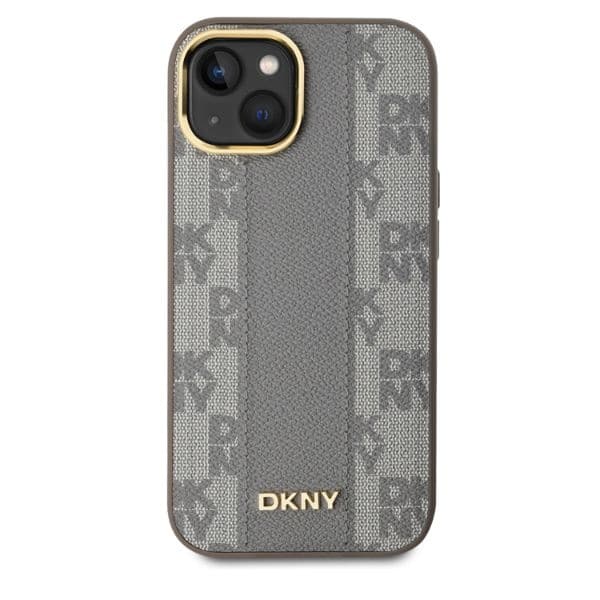 DKNY Leather Checkered Mono Pattern MagSafe - θήκη για Apple iPhone 15 - Πολύχρωμο - Image 2