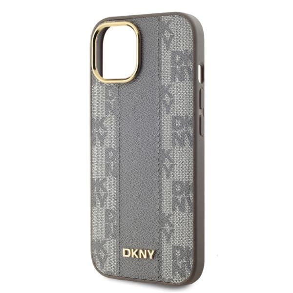DKNY Leather Checkered Mono Pattern MagSafe - θήκη για Apple iPhone 15 - Πολύχρωμο - Image 3