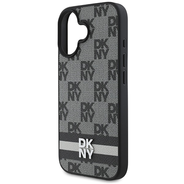 DKNY Checkered Pattern & Printed Stripes - θήκη για Apple iPhone 16 - Μαύρο - Image 6