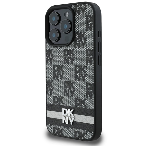 DKNY Checkered Pattern & Printed Stripes - θήκη για Apple iPhone 16 Pro Max - Μαύρο - Image 2