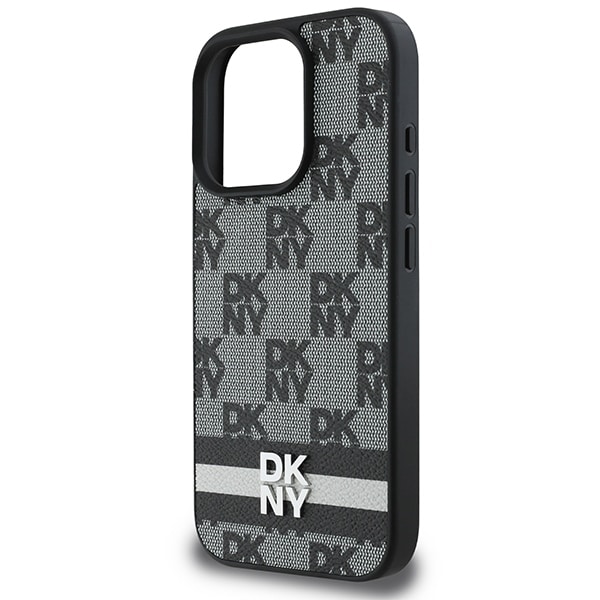 DKNY Checkered Pattern & Printed Stripes - θήκη για Apple iPhone 16 Pro Max - Μαύρο - Image 6