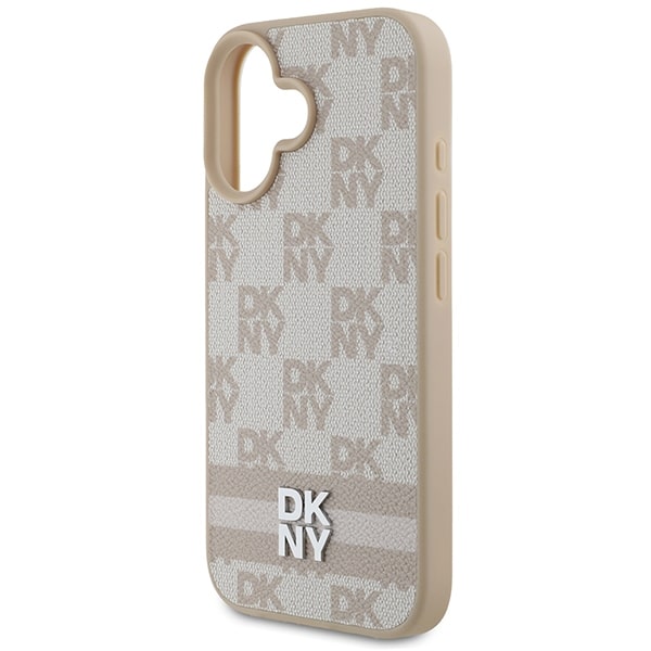 DKNY Checkered Pattern & Printed Stripes - θήκη για Apple iPhone 16 - Ροζ - Image 6
