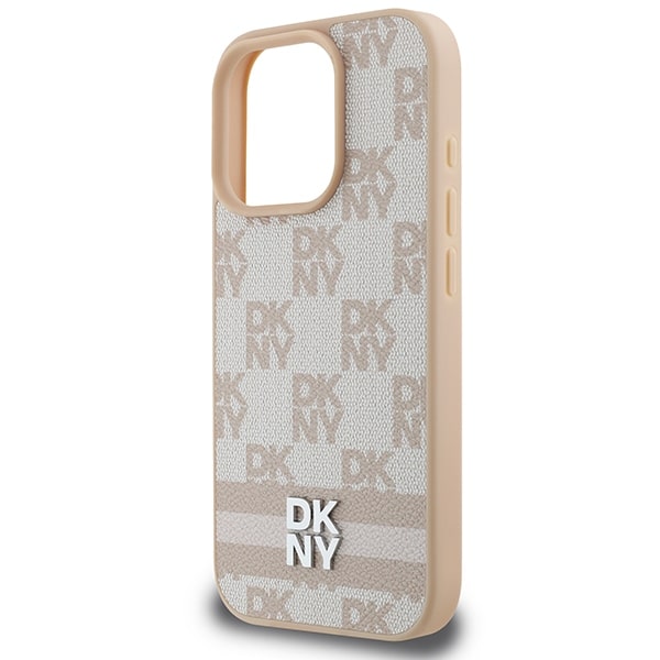 DKNY Checkered Pattern & Printed Stripes - Apple iPhone 16 Pro Max - Ροζ - Image 6